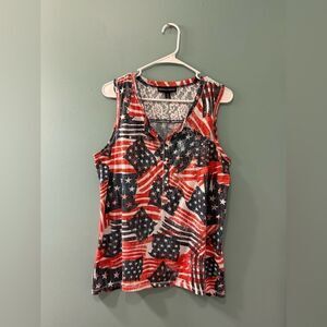 NWOT … THOMAS & OLIVIA “Size: XL” Patriotic Top
